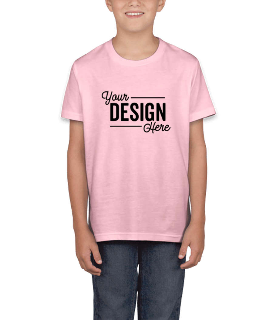 Bella + Canvas Youth Jersey T-shirt in Pink