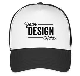 Valucap Foam/Mesh Trucker Hat - Color: White / Black