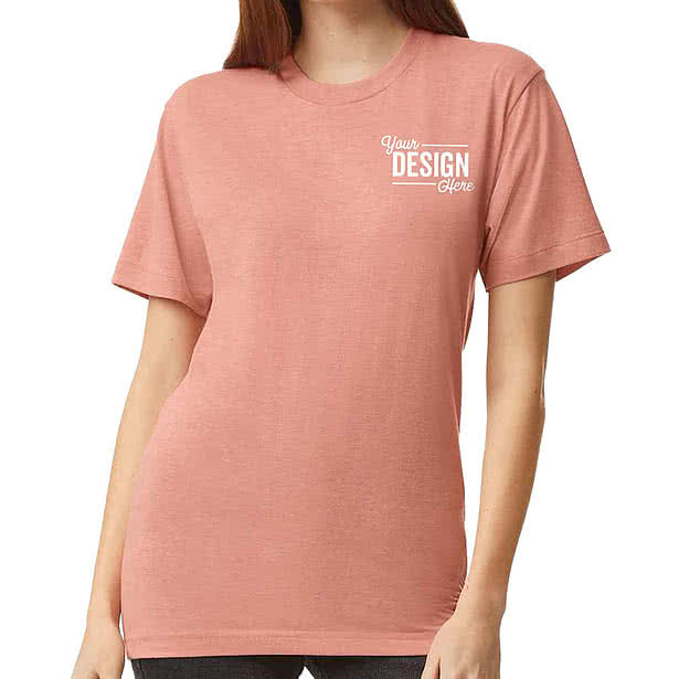 American Apparel Tri-Blend Crewneck Track T-shirt 