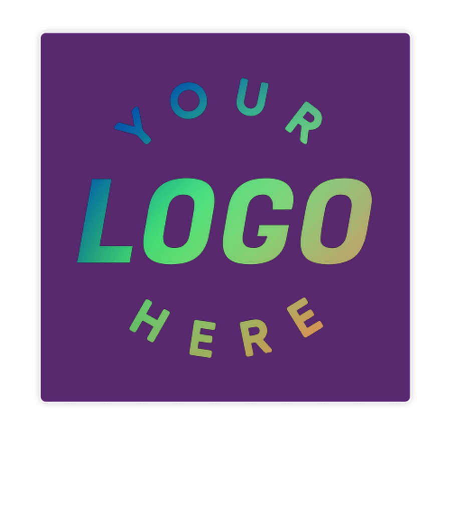 Full Color 3" Square Roll Labels (Roll of 500) in Team Purple
