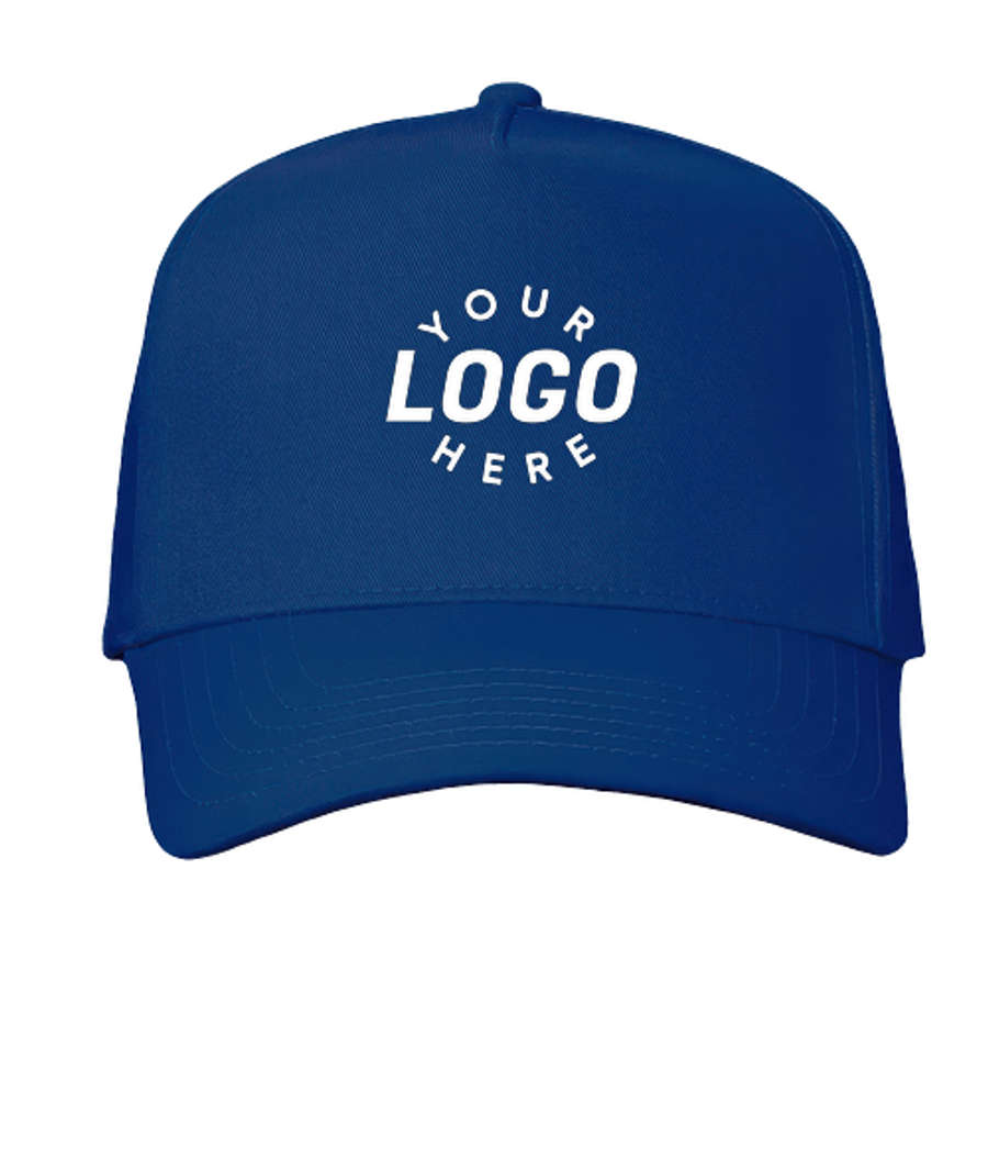 Valucap Five Panel Twill Baseball Hat in Royal Blue