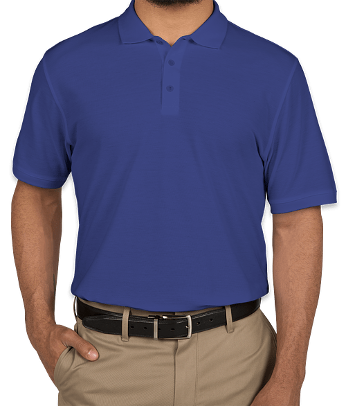Port Authority Tall Lightweight Classic Pique Polo - Printed in True Royal