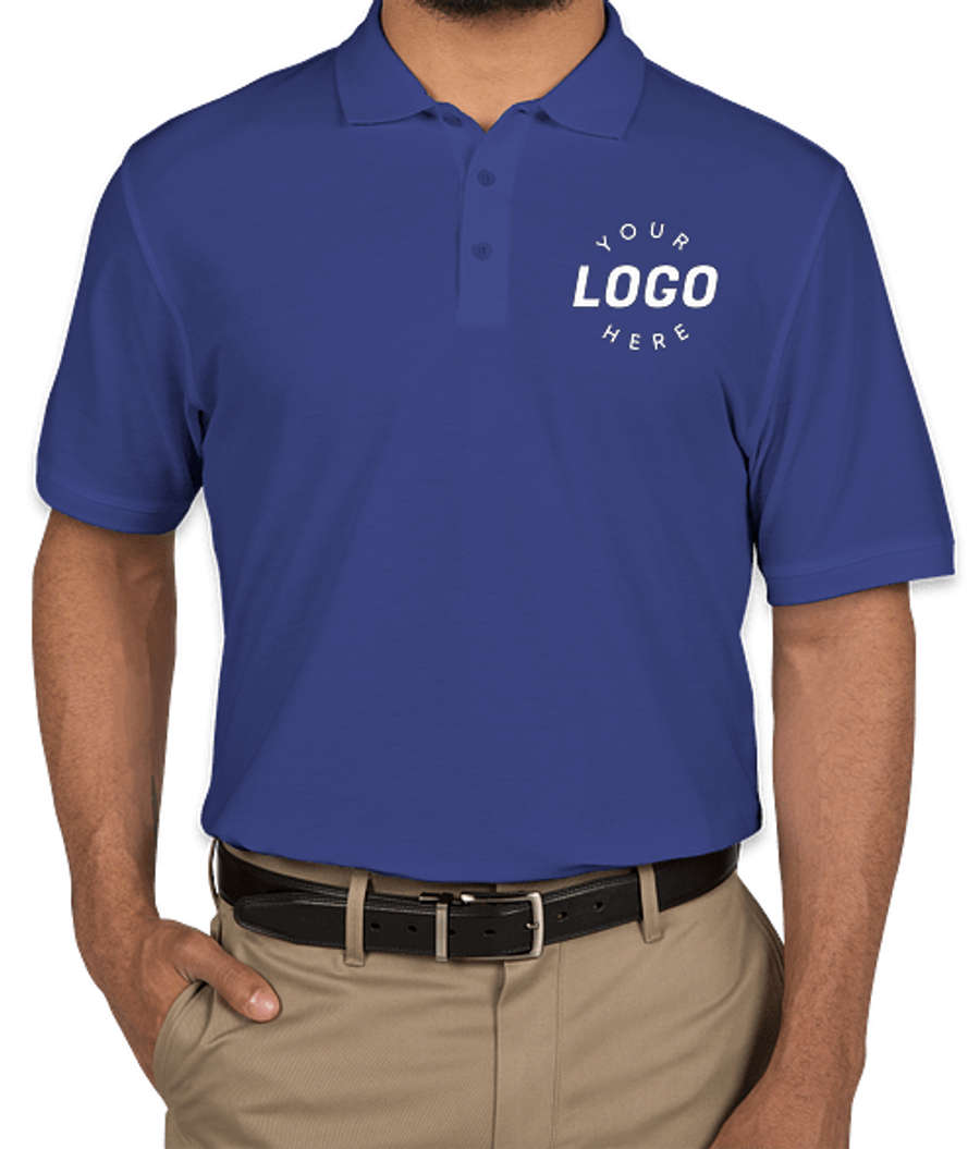 Port Authority Tall Lightweight Classic Pique Polo - Printed in True Royal