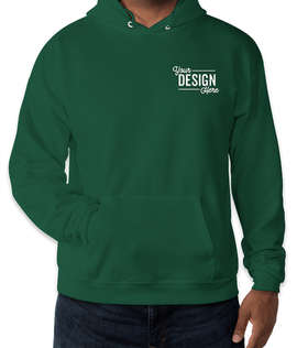 Embroidered Hanes EcoSmart 50/50 Pullover Hoodie - Color: Deep Forest