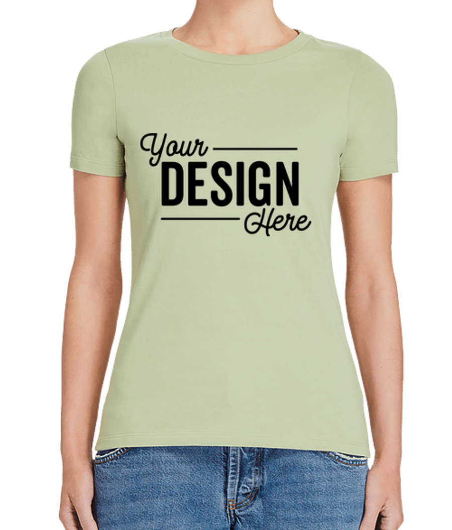 Lane Seven Women's Reactive-Dyed Crewneck T-shirt in Matcha