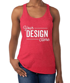 Next Level Women's Tri-Blend Racerback Tank - Color: Vintage Shocking Pink