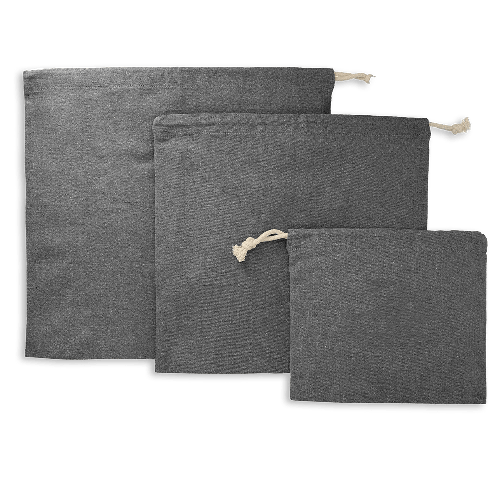 Split Recycled 3-Piece Travel Pouch Set-default