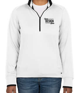 Nike Women's Dri-FIT Half Zip Performance Pullover - Color: White / Black