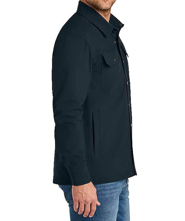 Cornerstone Fleece Soft Shell Snap Shirt Jacket - Printed