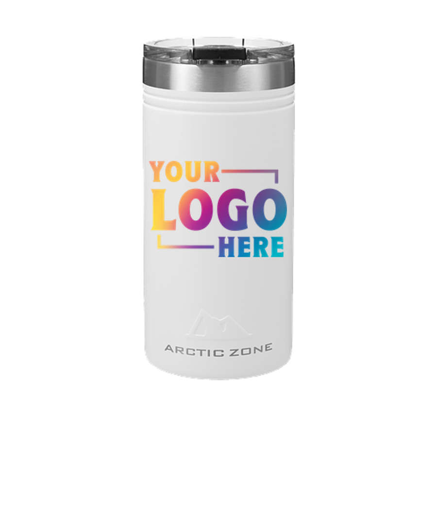 Arctic Zone 12 oz. Titan Thermal HP Stainless Steel Slim Can Insulator in White