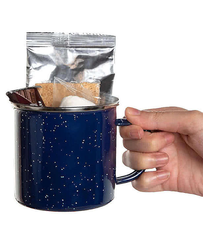16 oz. Speckled Camping Mug with Hot Cocoa & Smores