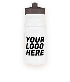 20 oz. Bike Water Bottle - Color: White / Translucent Smoke