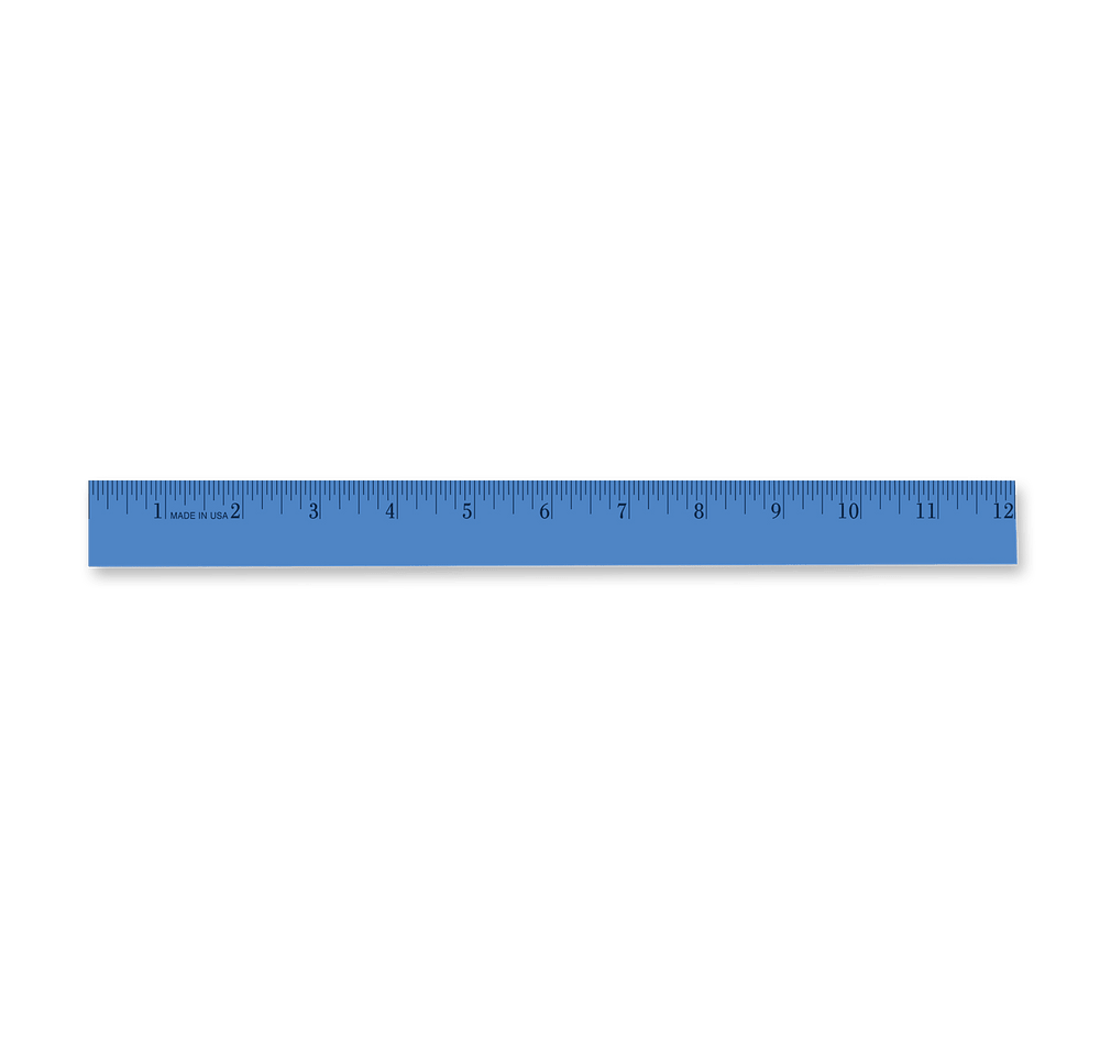 12" Enamel Wood English Scale Ruler-default