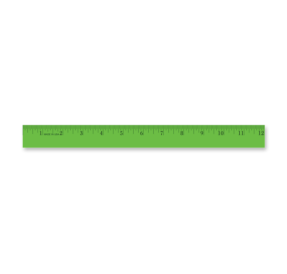 12" Enamel Wood English Scale Ruler-default