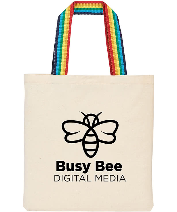 Rainbow Recycled Cotton Tote Bag