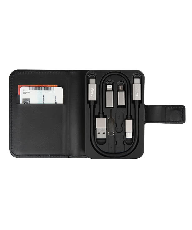 Charging Hub Kit with Leatherette Travel Case