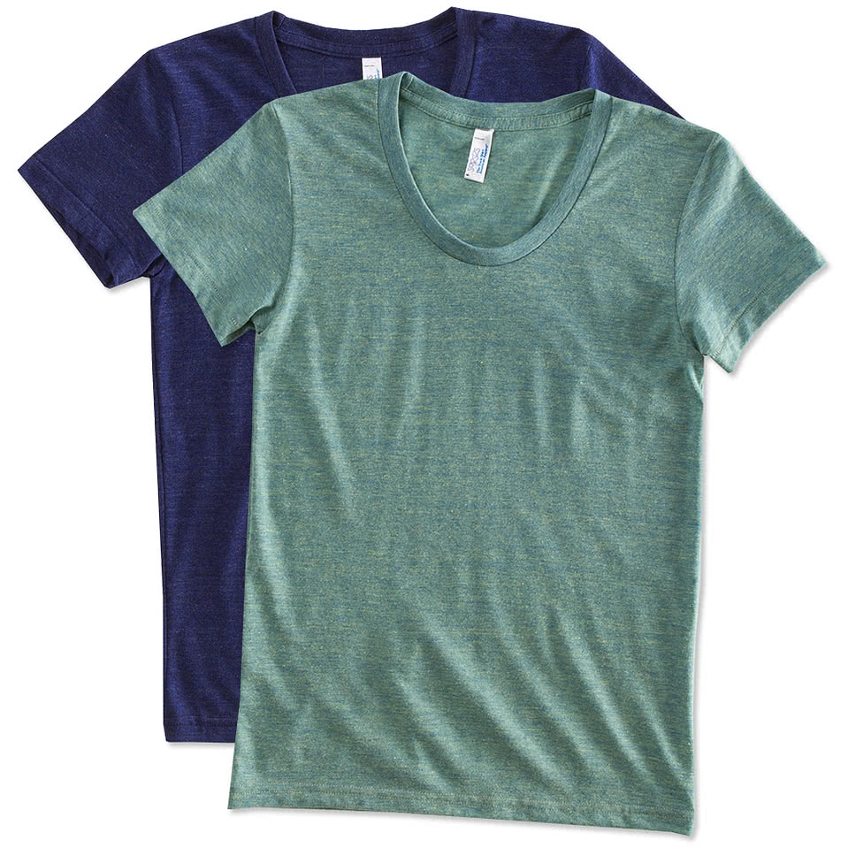 American Apparel USA-Made Juniors Tri-Blend T-shirt