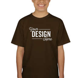 Canada - Gildan Youth 100% Cotton T-shirt - Color: Dark Chocolate