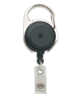 Full Color Carabiner Badge Holder - Color: Translucent Black