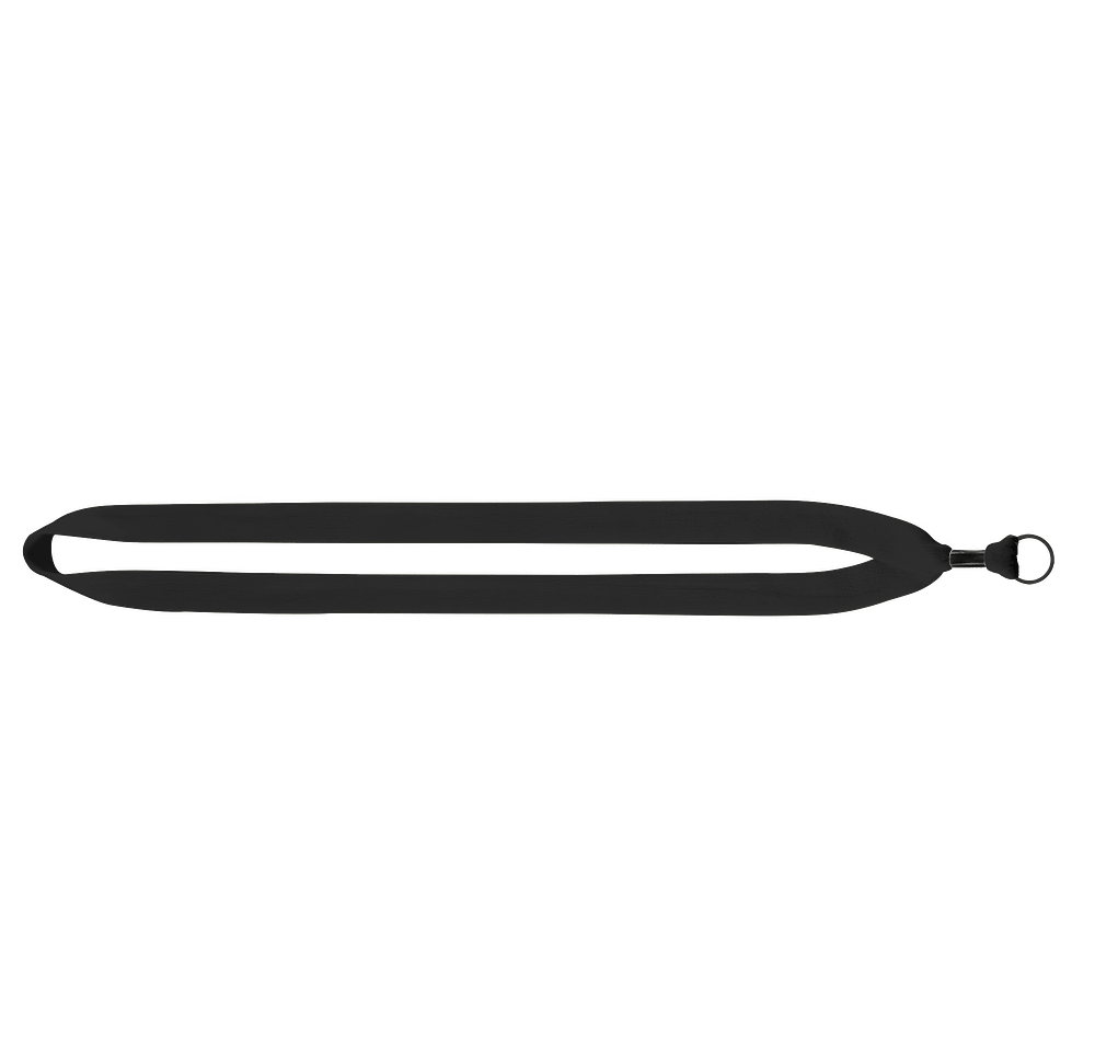 3/4" Cotton Lanyard with Metal Crimp and Split-Ring-default