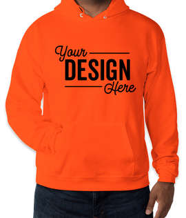 Hanes EcoSmart 50/50 Pullover Hoodie - Color: Orange