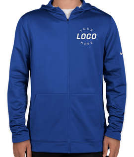 Nike Therma-FIT Full-Zip Performance Hooded Sweatshirt - Color: Game Royal