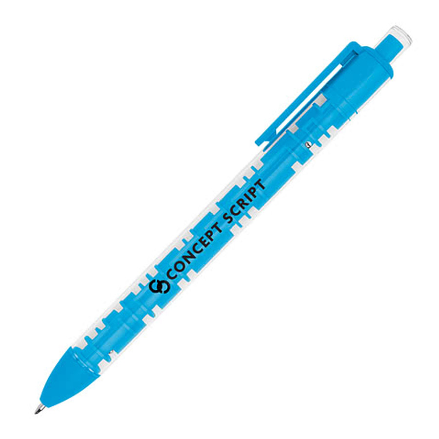 A-Maze Me Maze Game Ballpoint Pen (black ink) in Translucent Pink