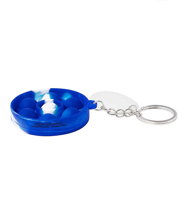 Push Pop Bubble Round Fidget Keychain