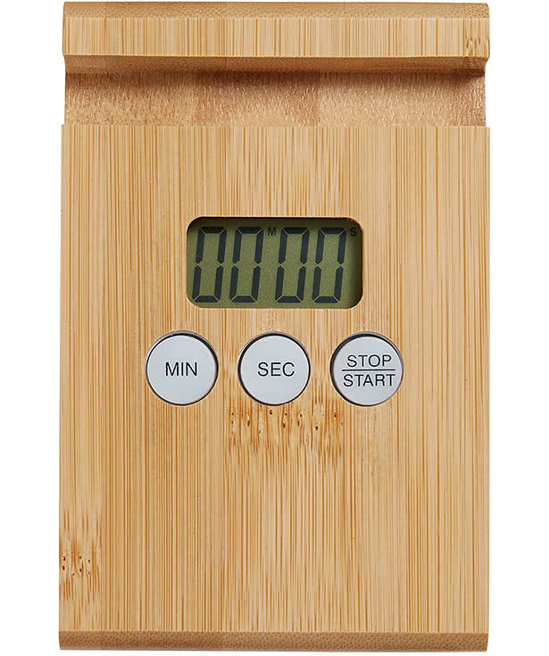 Laser Engraved Home & Table Bamboo Timer and Phone Stand