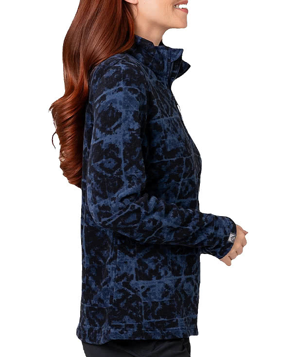 Storm Creek Women’s Fireside Recycled Printed Microfleece Quarter-Zip