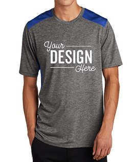 Sport-Tek Tri-Blend Draft Performance Shirt - Color: Royal / Dark Grey Heather