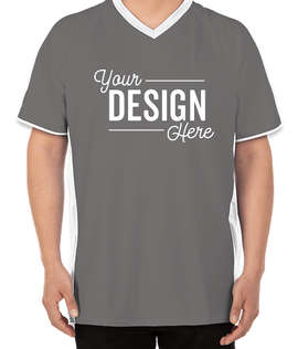 Augusta Cutter+ UPF 50 V-Neck Jersey - Color: Graphite / White
