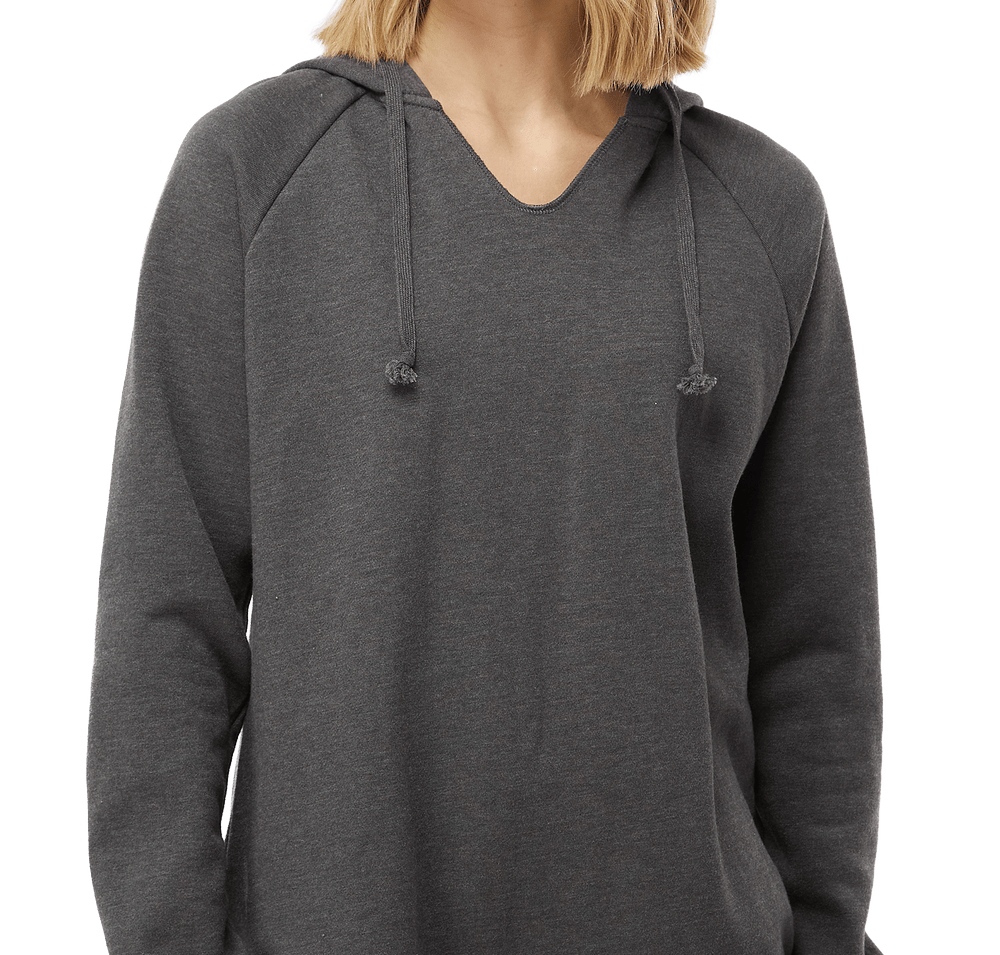 Independent Trading Women’s Lightweight California Wave Wash Pullover Hoodie-default