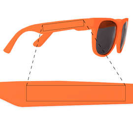 Solid Promotional Sunglasses - Color: Orange / Orange