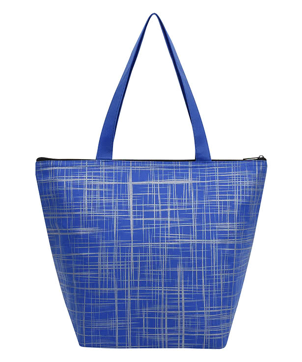 Crosshatch Non-Woven 14 Can Cooler Tote Bag