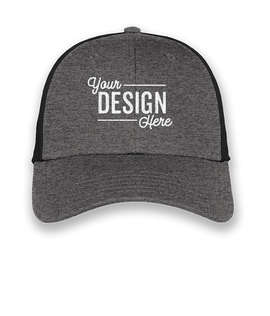 Otto Cap Comfy Fit Low Profile Trucker Hat - Color: Heather Black / Black