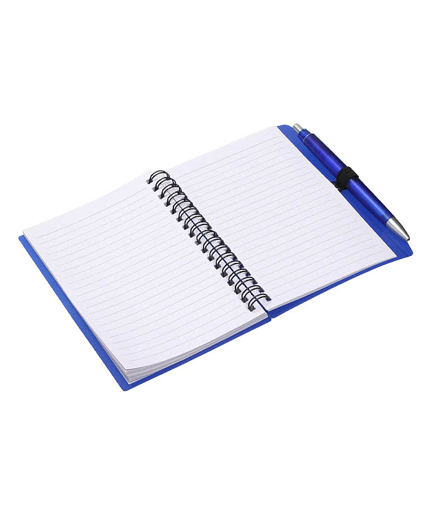 Hard Cover Spiral Notebook with Pen