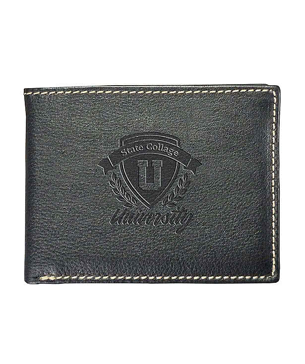 Debossed Andrew Philips Contrast Stitch Billfold Wallet