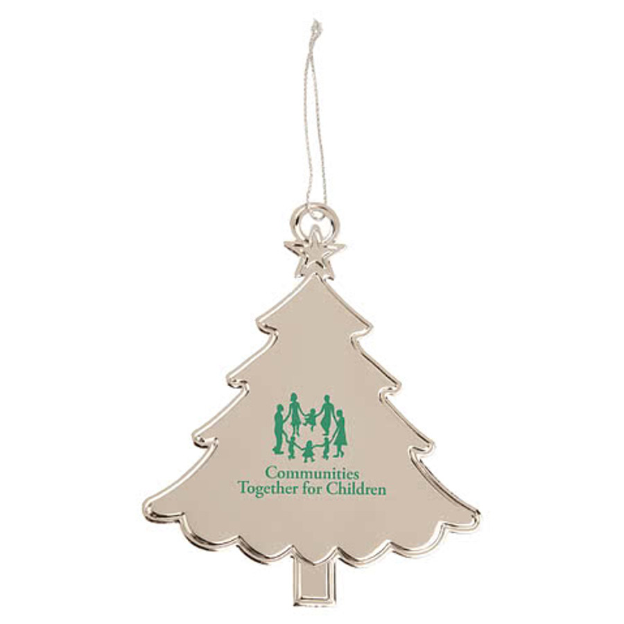 Joyful Tree Ornament in Silver