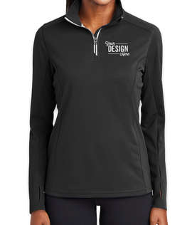 Sport-Tek Women's Sport-Wick Quarter Zip Performance Pullover - Color: Black