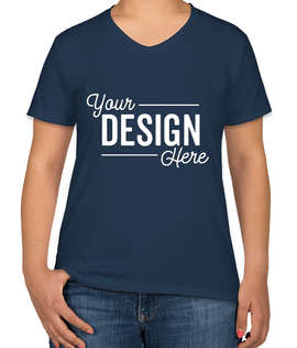 Hanes Women’s Essential-T V-Neck T-shirt - Color: Navy