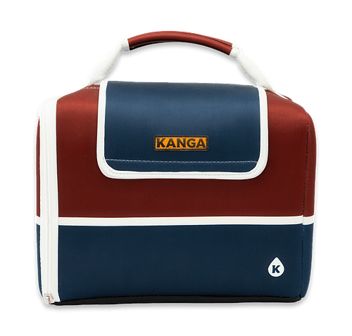 Kanga Coolers Kase Mate 12 Can Iceless Cooler in NAVY BLUE WITH RED