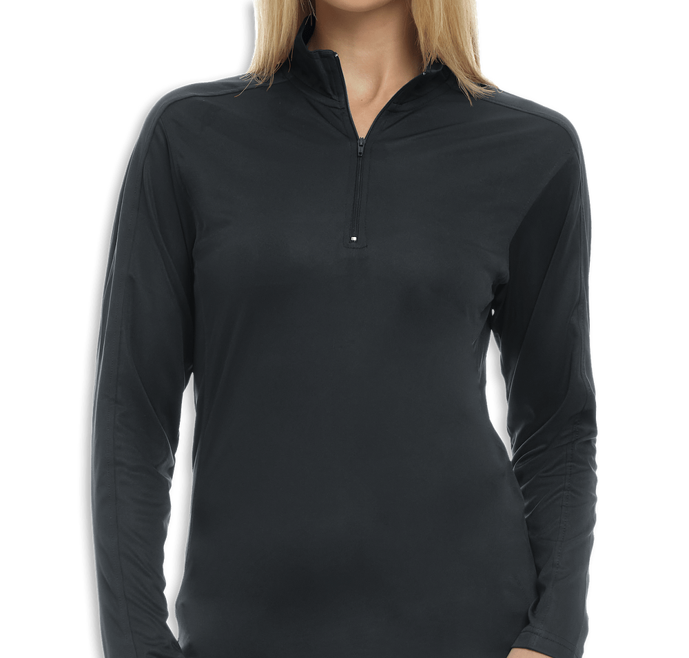 Blue Generation Women's BLU-X-DRI Quarter Zip Performance Pullover-default