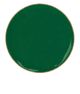 1" Round Lapel Pin - Color: Forest Green / Brass