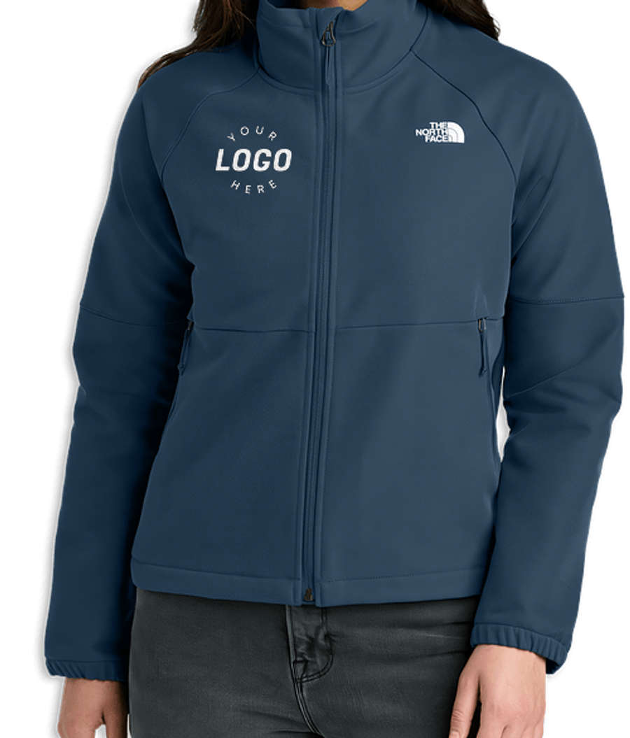 The North Face Women’s Barr Lake Recycled Soft Shell Jacket - Embroidered in Shady Blue Dark Heather