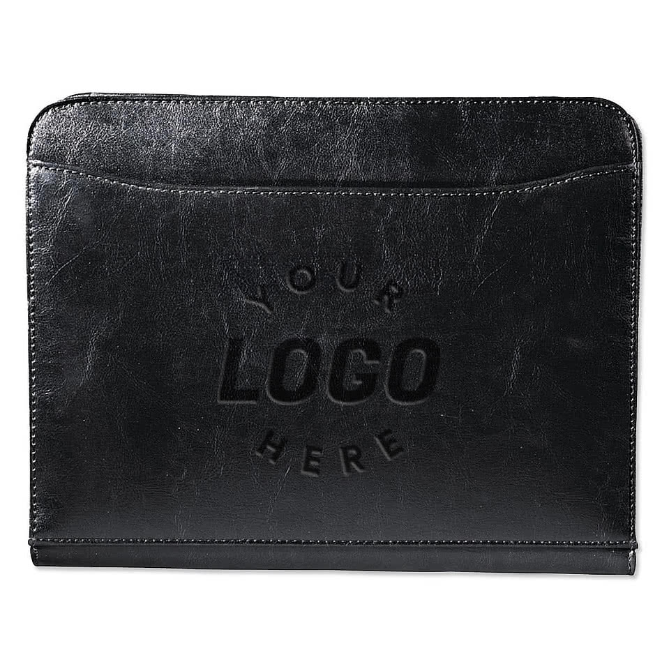 Debossed Renaissance Leather Padfolio