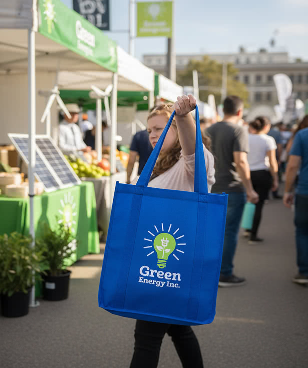 Atlas Non-Woven Grocery Tote Bag