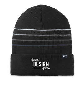 TravisMathew Striped Cuff Beanie - Color: Black