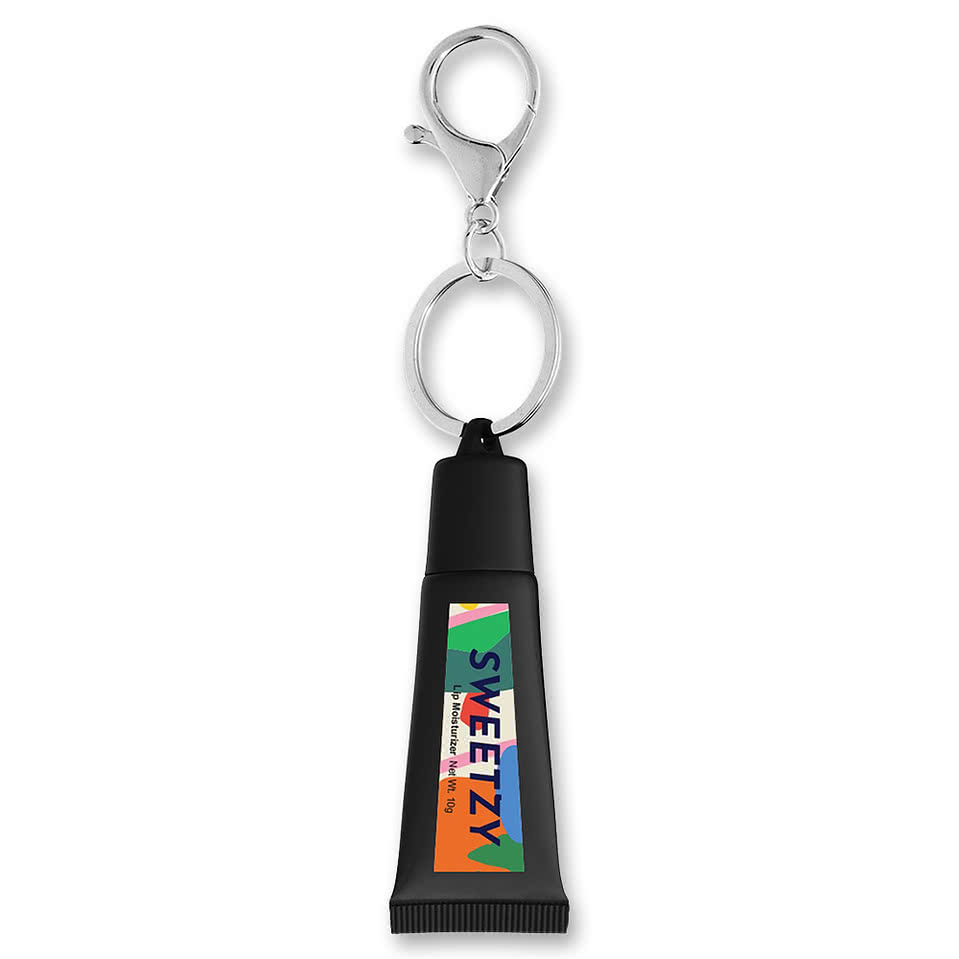 Squeeze Tube Lip Moisturizer with Key Ring