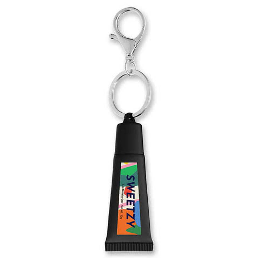 Squeeze Tube Lip Moisturizer with Key Ring in LIME